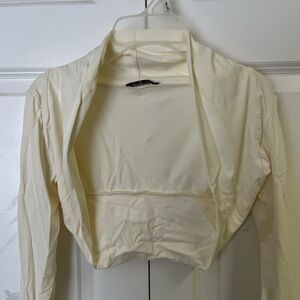 Cream Long Sleeve Bolero Shrug